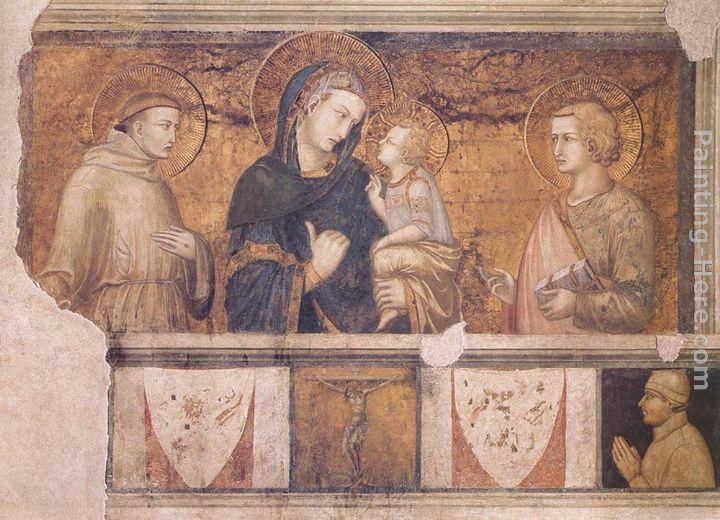 Pietro Lorenzetti Madonna with St Francis and St John the Evangelist